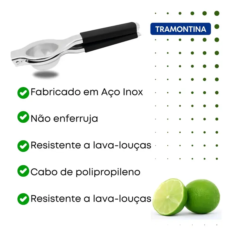 ESPREMEDOR LIMAO INOX UTILITA PRETO TRAMONTINA