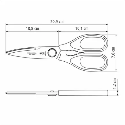 TESOURA MULTIUSO INOX 8 SUPERCORT TRAMONTINA