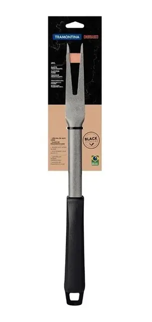 GARFO TRINCHANTE CHURRASCO BLACK TRAMONTINA