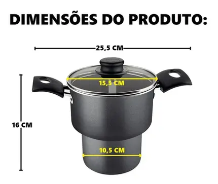 CUSCUZEIRA 14CM 1,9L TURIM CHUMBO TRAMONTINA