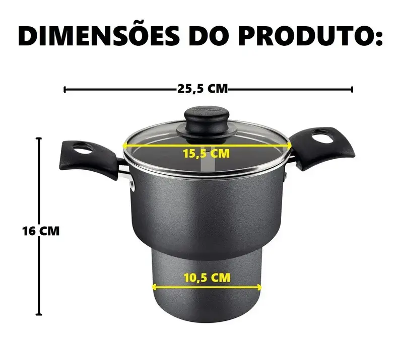CUSCUZEIRA 14CM 1,9L TURIM CHUMBO TRAMONTINA
