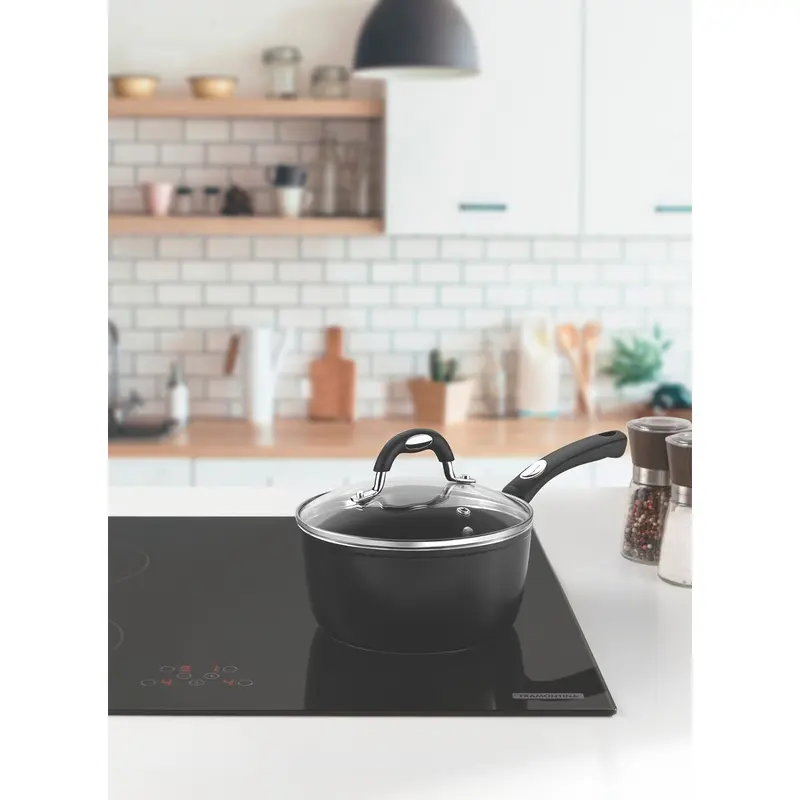 PANELA MONACO INDUÇÃO PRETA 18CM 2L TRAMONTINA