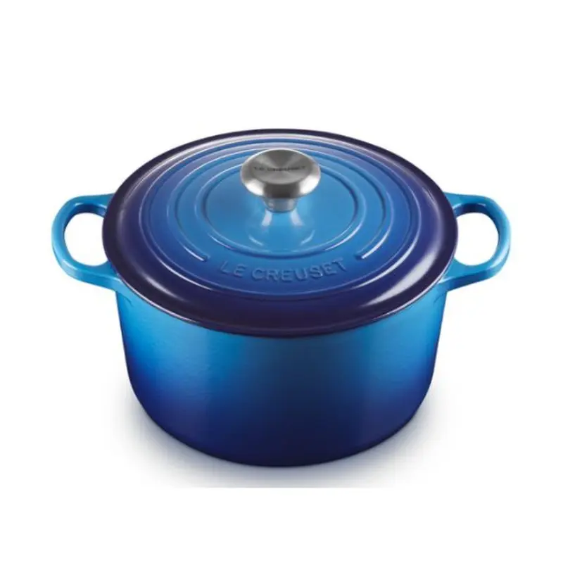 PANELA REDONDA FUNDA 24CM SIGNATURE AZURE BLUE LE CREUSET