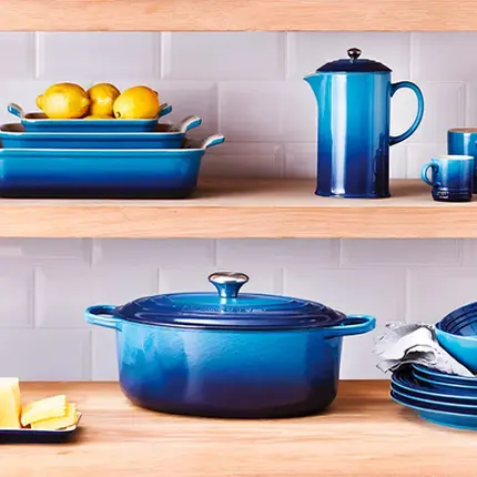 PANELA RISOTTO 30CM SIGNATURE AZURE BLUE LE CREUSET