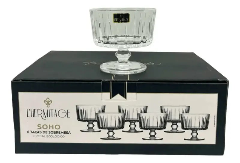 JOGO TAÇA SOBREMESA SOHO 190ml D10xA9cm