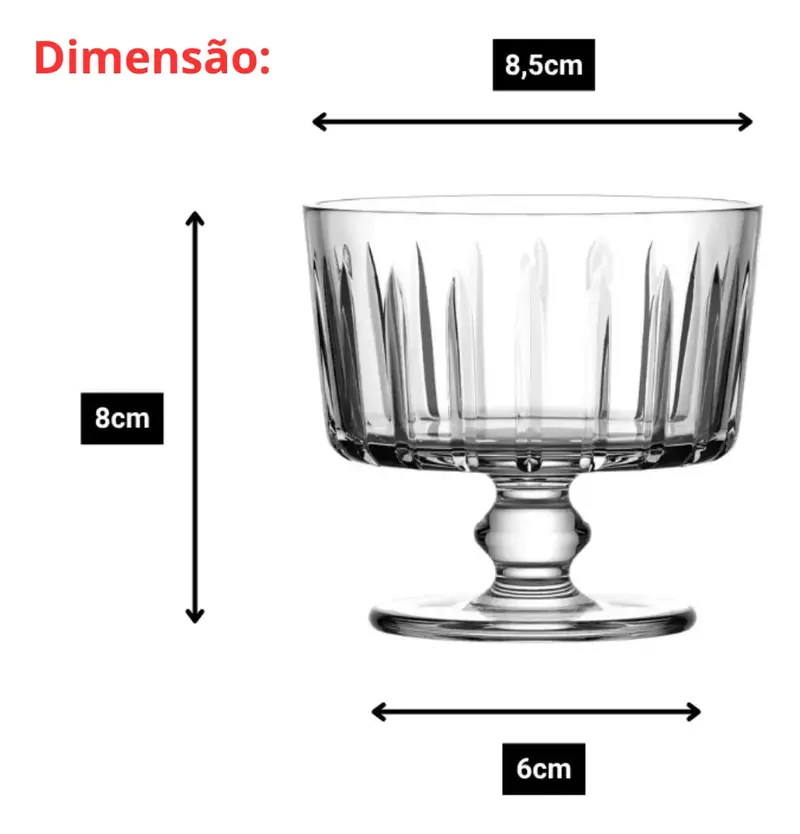 JOGO TAÇA SOBREMESA SOHO 190ml D10xA9cm