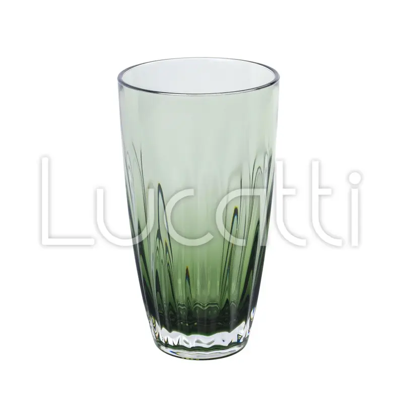 JOGO COM 6 COPOS EM ACRILICO VERDE 550ML