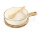 PETISQUEIRA EM CERAMICA COM BANDEJA EM BAMBU E COLHER