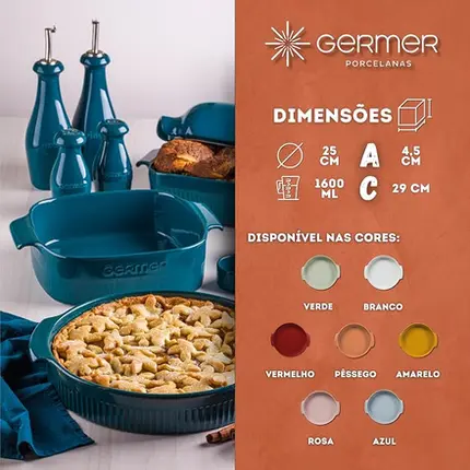 FORMA REDONDA 25 CM VERDE CHA GERMER