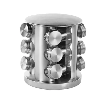 PORTA CONDIMENTO GIRATORIO INOX 12 PECAS MIMO STYLE