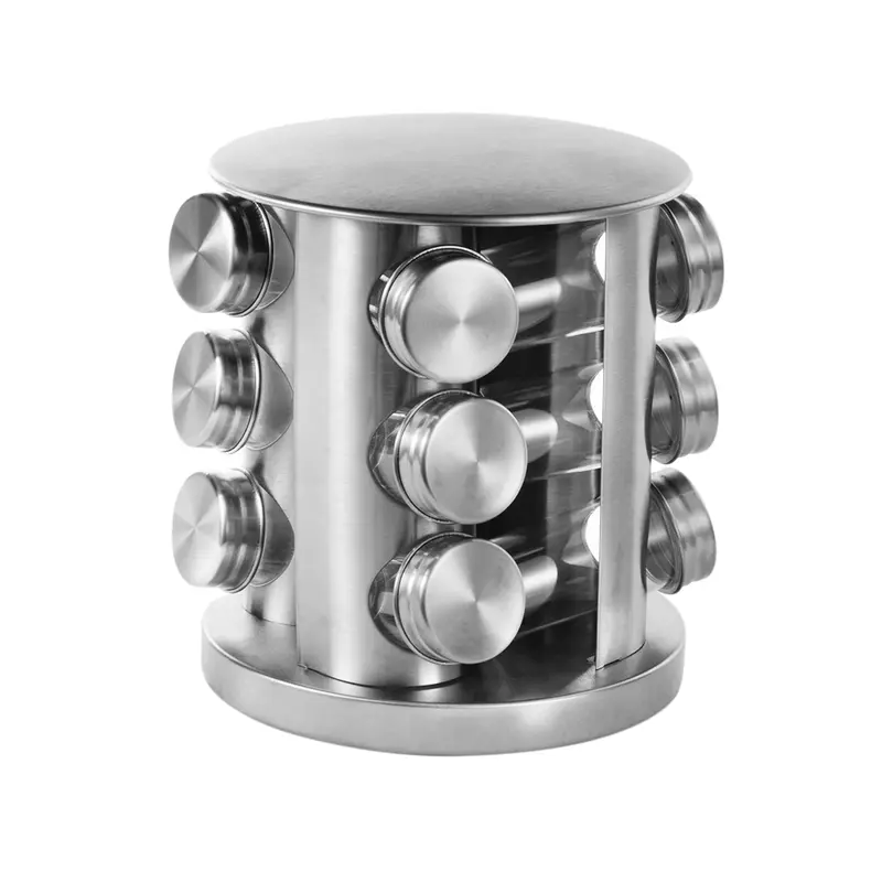 PORTA CONDIMENTO GIRATORIO INOX 12 PECAS MIMO STYLE