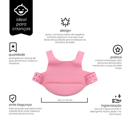 BABADOR DE SLICONE COM CINTA ROSA MIMO STYLE