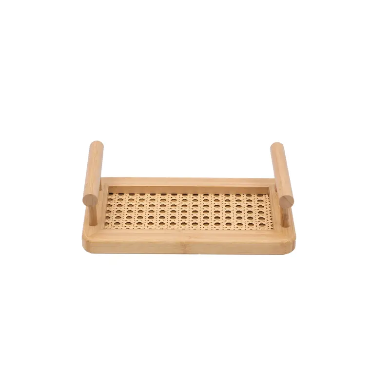 BANDEJA BAMBU RETANGULAR PALHINHA 25CM MIMO STYLE
