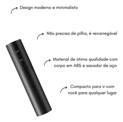 SACA ROLHA ELETRICO USB MIMO STYLE