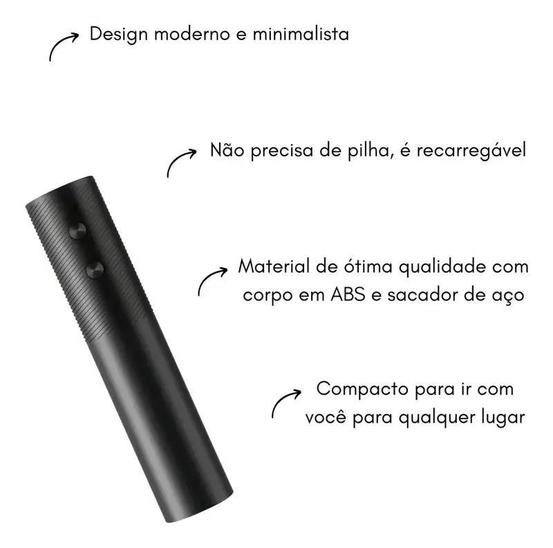 SACA ROLHA ELETRICO USB MIMO STYLE