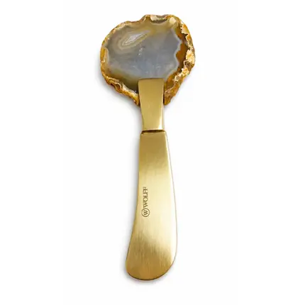 CONJUNTO 4 ESPATULAS DE ACO INOX DOURADO AGATA
