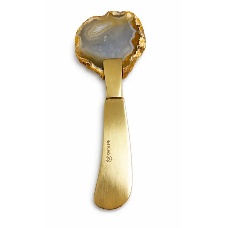 CONJUNTO 4 ESPATULAS DE ACO INOX DOURADO AGATA