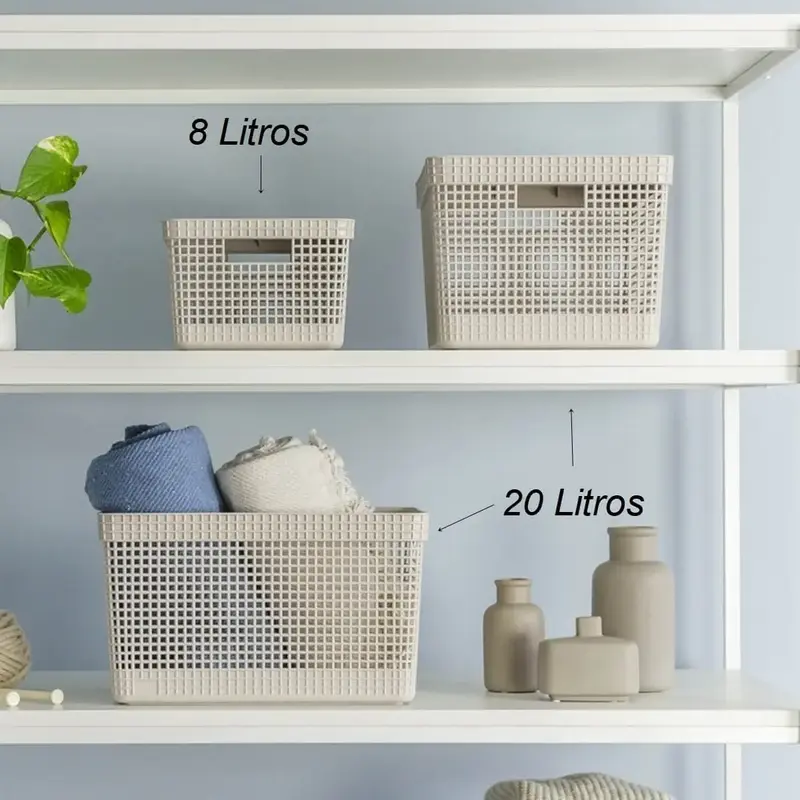 CAIXA ORGANIZ CUBE M BEGE CC350 OU+