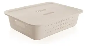 CAIXA ORGANIZ CUBE G BX BEGE CC550 OU+
