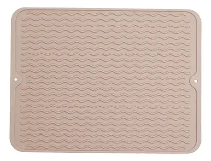 ESCORREDOR DE SILICONE PARA PIA DE COZINHA 39,2X29,8CM BEGE