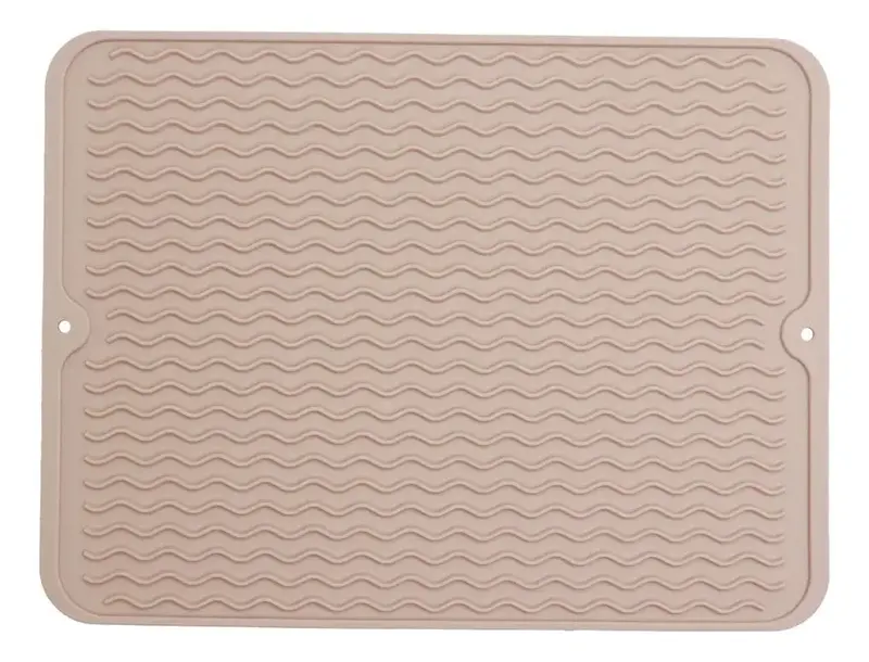 ESCORREDOR DE SILICONE PARA PIA DE COZINHA 39,2X29,8CM BEGE