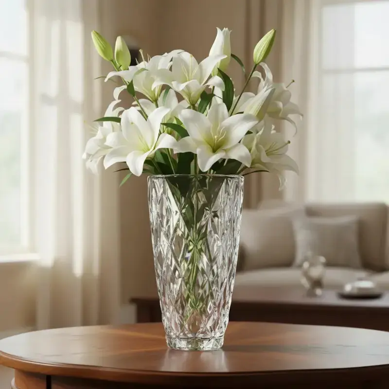VASO DE VIDRO DECOR RD 30X13,2CM TRANSPARENTE