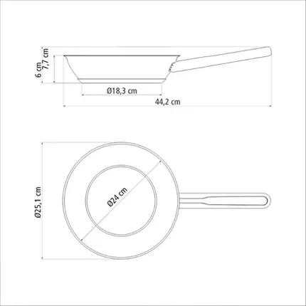 FRIGIDEIRA ACO INOX 24CM VENTURA TRAMONTINA