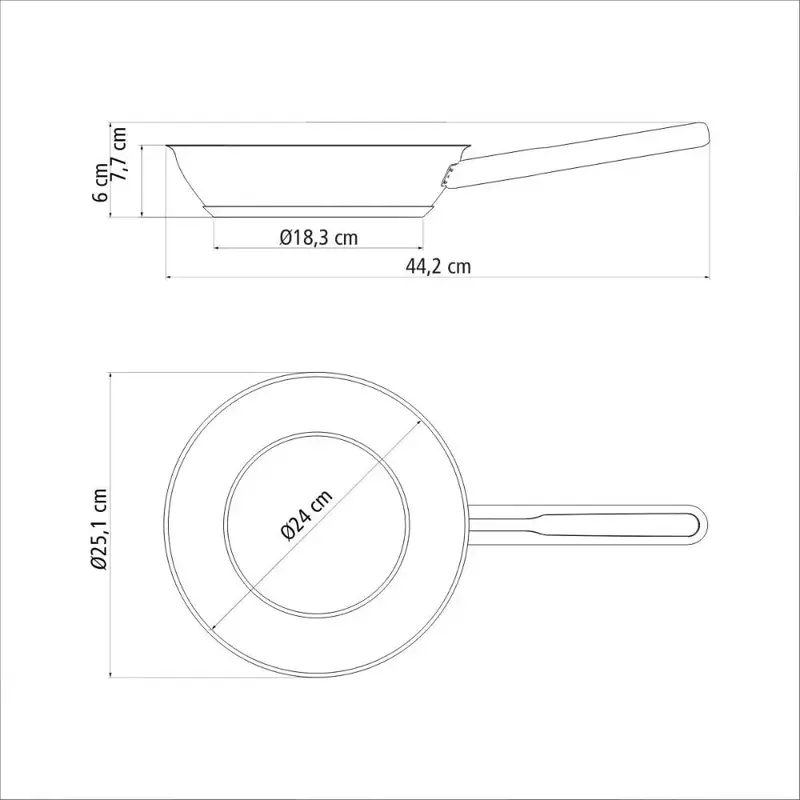 FRIGIDEIRA ACO INOX 24CM VENTURA TRAMONTINA