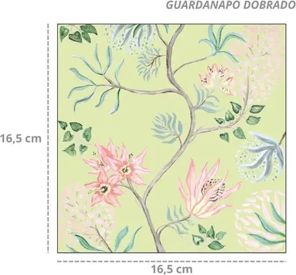 20 GUARDANAPOS DE PAPEL FIORE VERTE NAPKIN 33X33