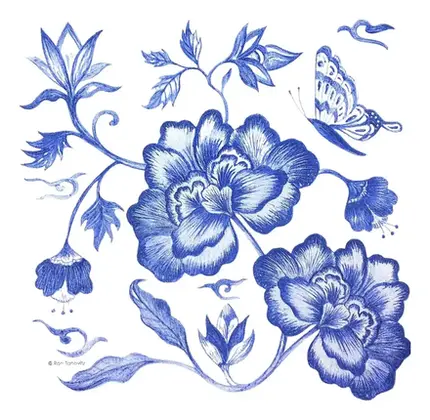 20 GUARDANAPOS DE PAPEL PRINCESS PEONY 33X33 CM