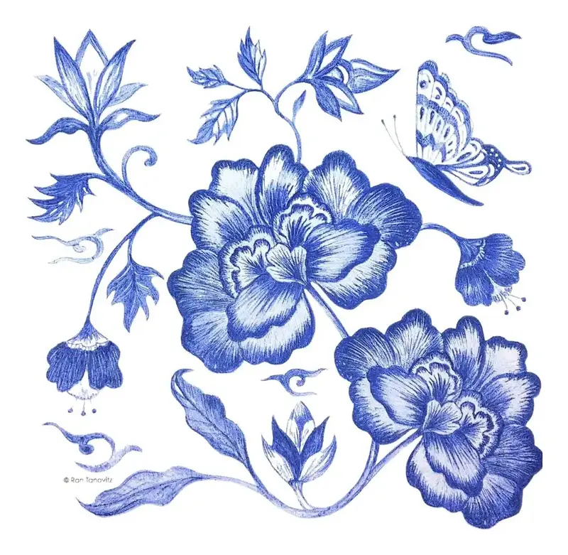 20 GUARDANAPOS DE PAPEL PRINCESS PEONY 33X33 CM
