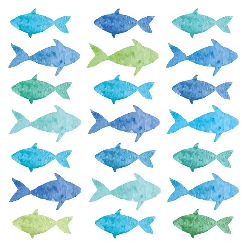 20 GUARDAPOS DE PAPEL AQUARELL FISHES 33X33 CM