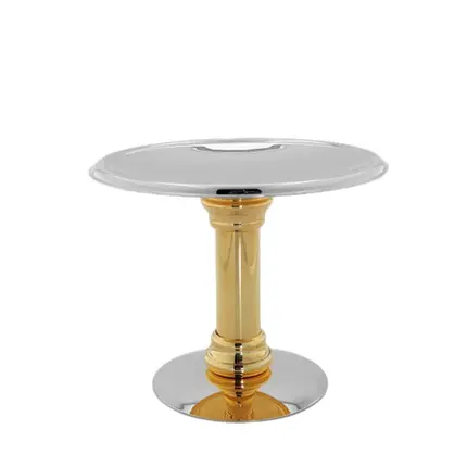 FRUTEIRA LECCI 20CM INOX COM DETALHES EM OURO RIVA