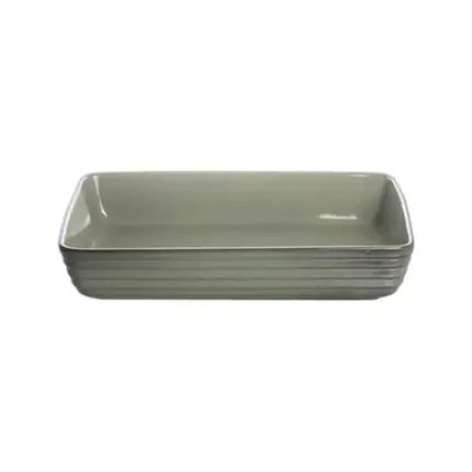 TRAVESSA RETANGULAR JADE EM CERAMICA VERDE ESCURO 4,2 L 26,5x36,5x7 CM