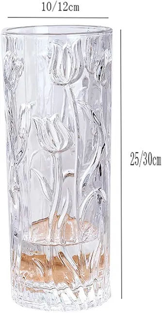VASO DECORATIVO EM CRISTAL P12xL12xA30cm