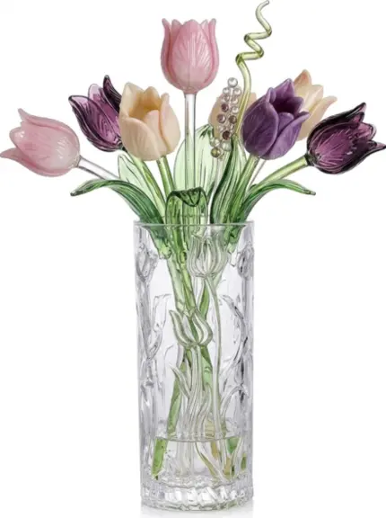 VASO DECORATIVO EM CRISTAL P12xL12xA30cm