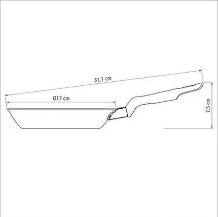 FRIGIDEIRA LORETO GRAFITE 16cm 0,4L TRAMONTINA
