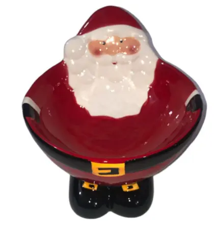 DECORAÇÃO DE MESA NATALINA PAPAI NOEL 19,80X18X17CM VERMELHO