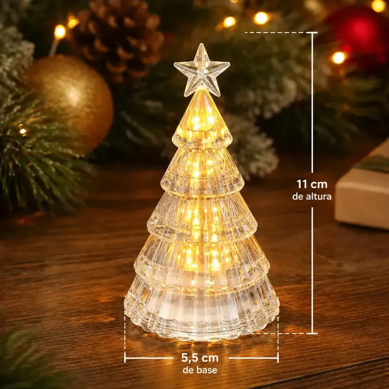 ARVORE DE NATAL LED BRANCO DECOR 4X5X11