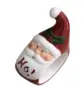 PORTA GUARDANAPO DE CERAMICA PAPAI NOEL 11X4X7CM VERMELHO E BRANCO