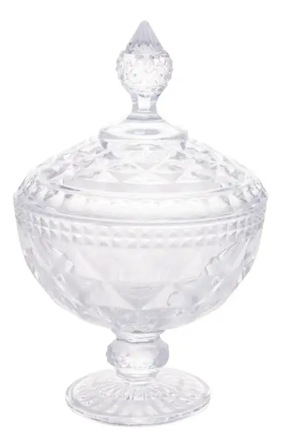 POTICHE DE CRISTAL COM PE DIAMOND 15X23 CM LYOR