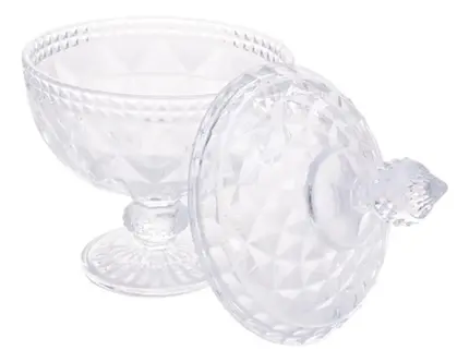 POTICHE DE CRISTAL COM PE DIAMOND 15X23 CM LYOR