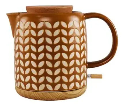 CHALEIRA ELETRICA PORCELANA ELEGANCE MARROM DEC 220V