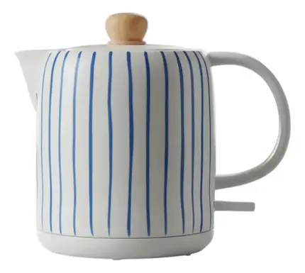 CHALEIRA ELETRICA PORCELANA ELEGANCE LISTRA AZUL 127V