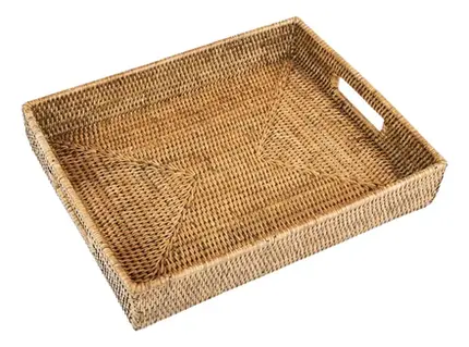 BANDEJA EM RATTAN SUNSET 39X31 CM