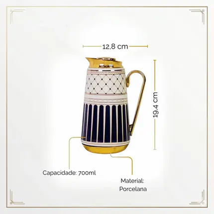 GARRAFA TERMICA PORC PALAZZO NAVY 700ML