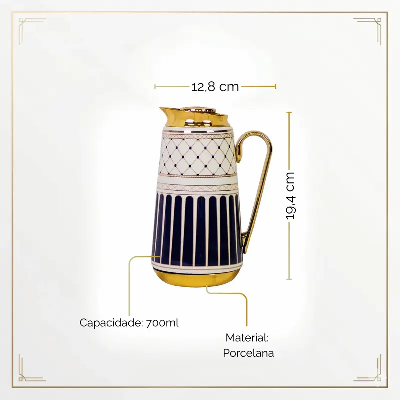 GARRAFA TERMICA PORC PALAZZO NAVY 700ML
