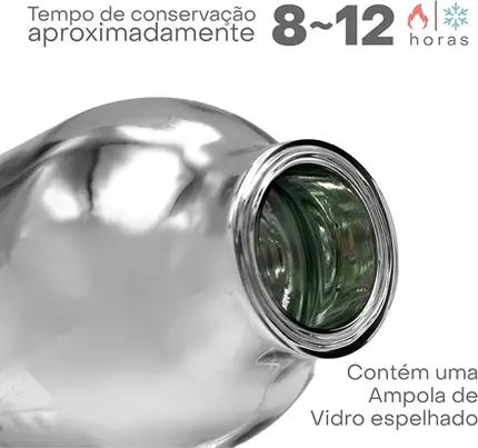 GARRAFA TERMICA DE PLASTICO ORGANIC PRETA 1L LYOR