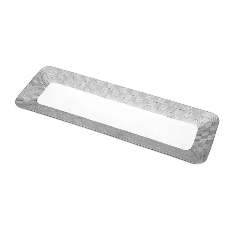 TRAVESSA PORCELANA VERA SILVER 36X12 CM WOLFF